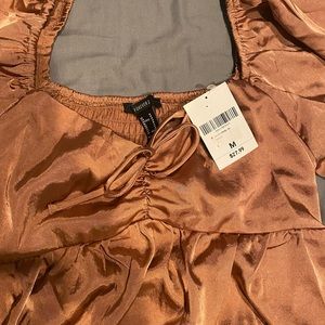 Bronze dress. Forever 21. Never worn. Size M.